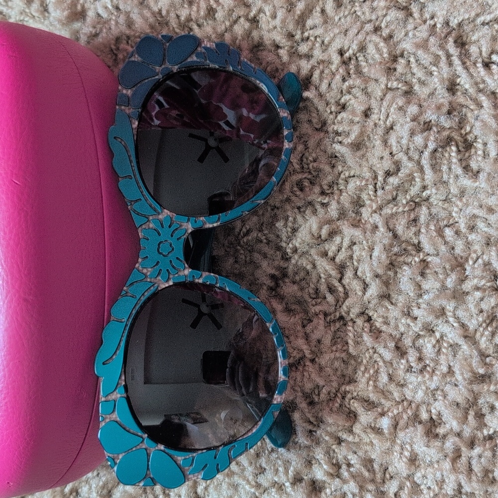 Dolce & Gabbana Teal Floral Sunglasses